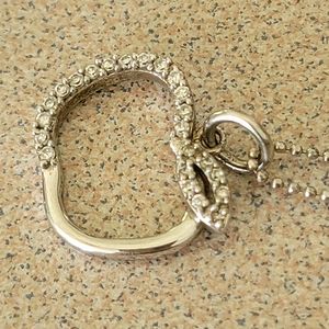 Fashion Apple Crystal Pendant Necklace 14"